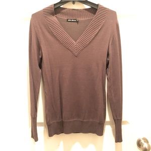 Soft V-Neck Olive Sweater